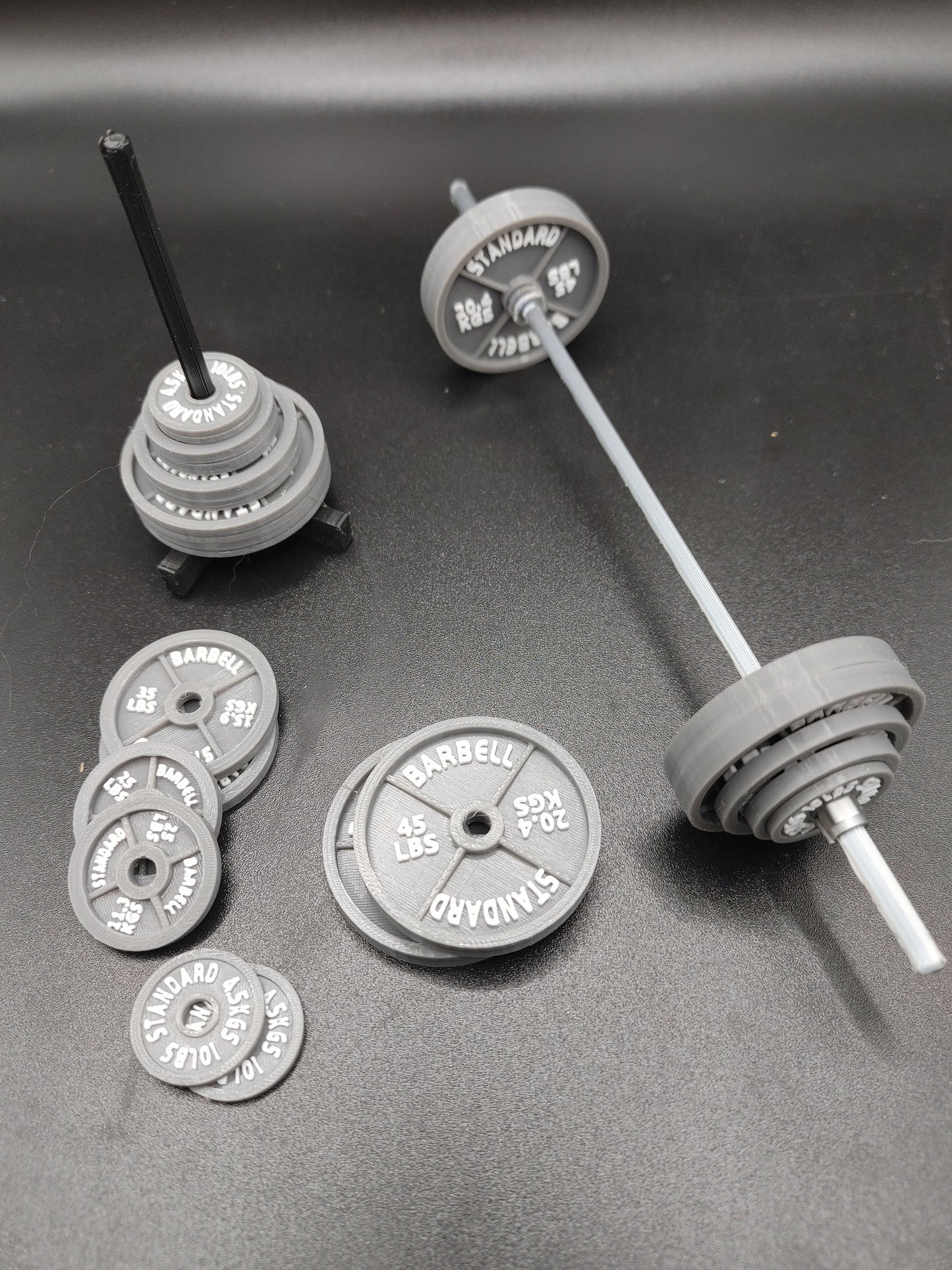 Variety pack, Olympic Weights, Cast Iron, Customizable Miniature Barbell