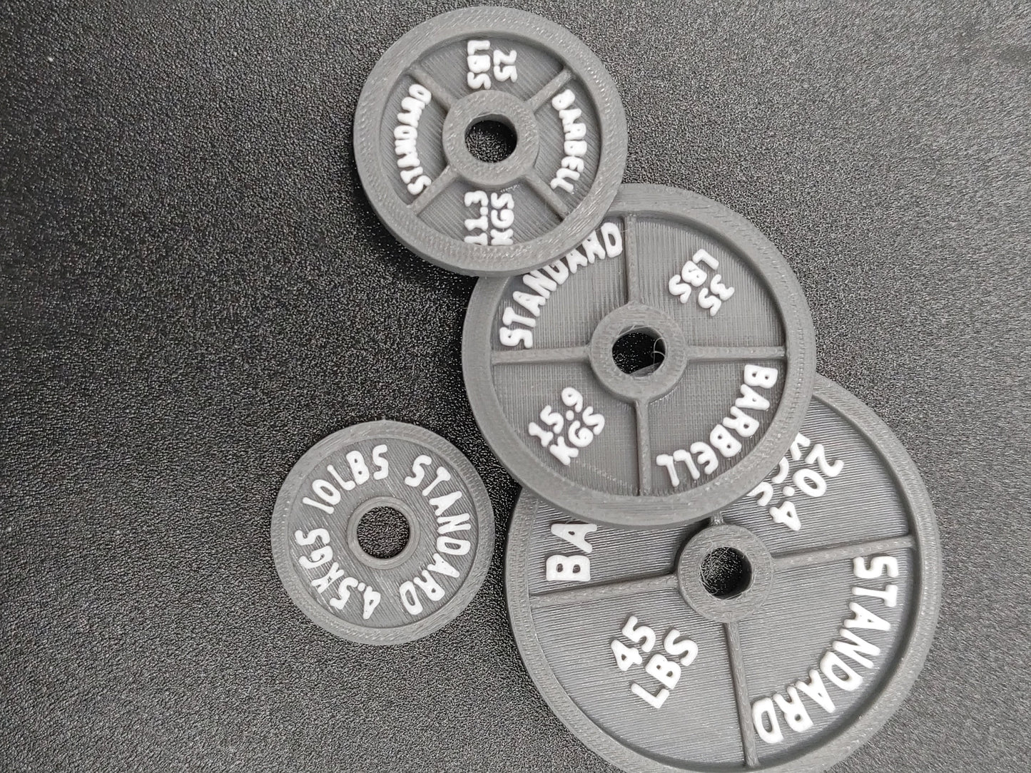 Variety pack, Olympic Weights, Cast Iron, Customizable Miniature Barbell