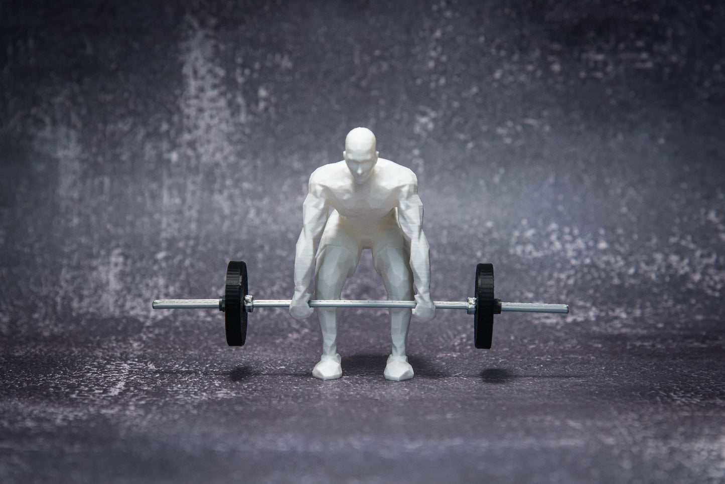 Deadlift Man, show off your lift, crossfit gift, Weightlifting, Powerlifting Statue and Barbell, Miniature Barbell weights for gym rats