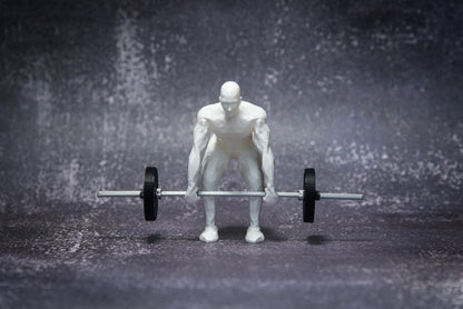 Deadlift Man, show off your lift, crossfit gift, Weightlifting, Powerlifting Statue and Barbell, Miniature Barbell weights for gym rats