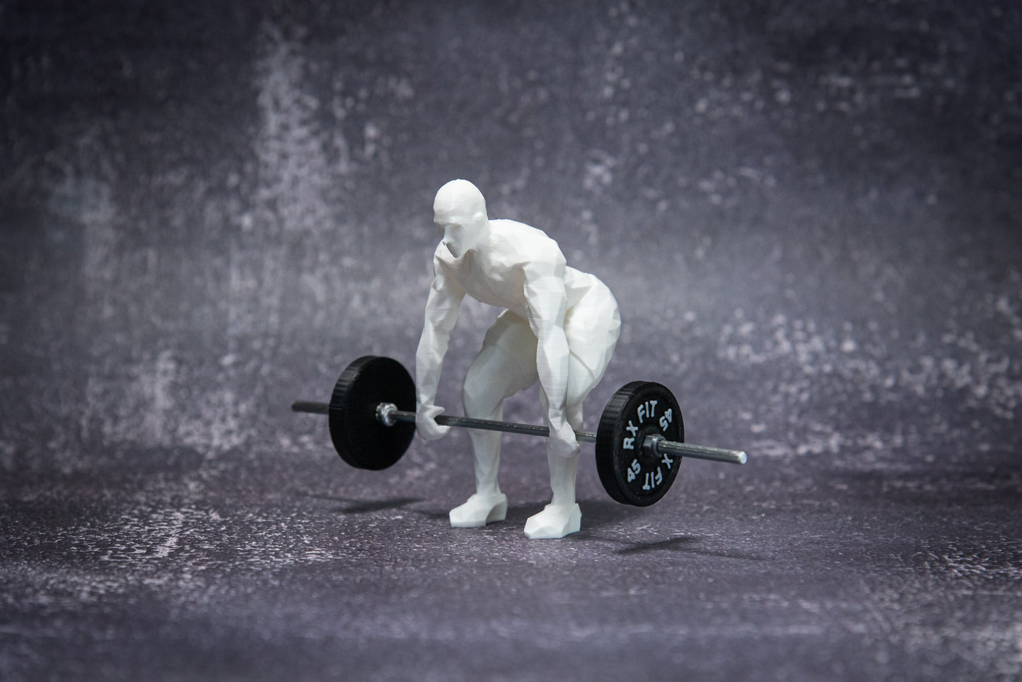 Deadlift Man, show off your lift, crossfit gift, Weightlifting, Powerlifting Statue and Barbell, Miniature Barbell weights for gym rats