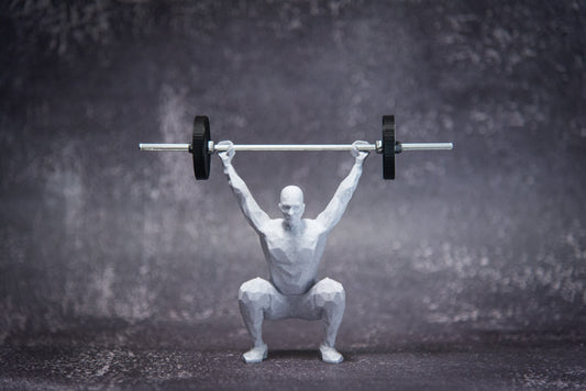 Olympic Snatch Man, show off your lift, crossfit, Weightlifting, Powerlifting Statue and Barbell, Miniature Barbell weights for gym goers