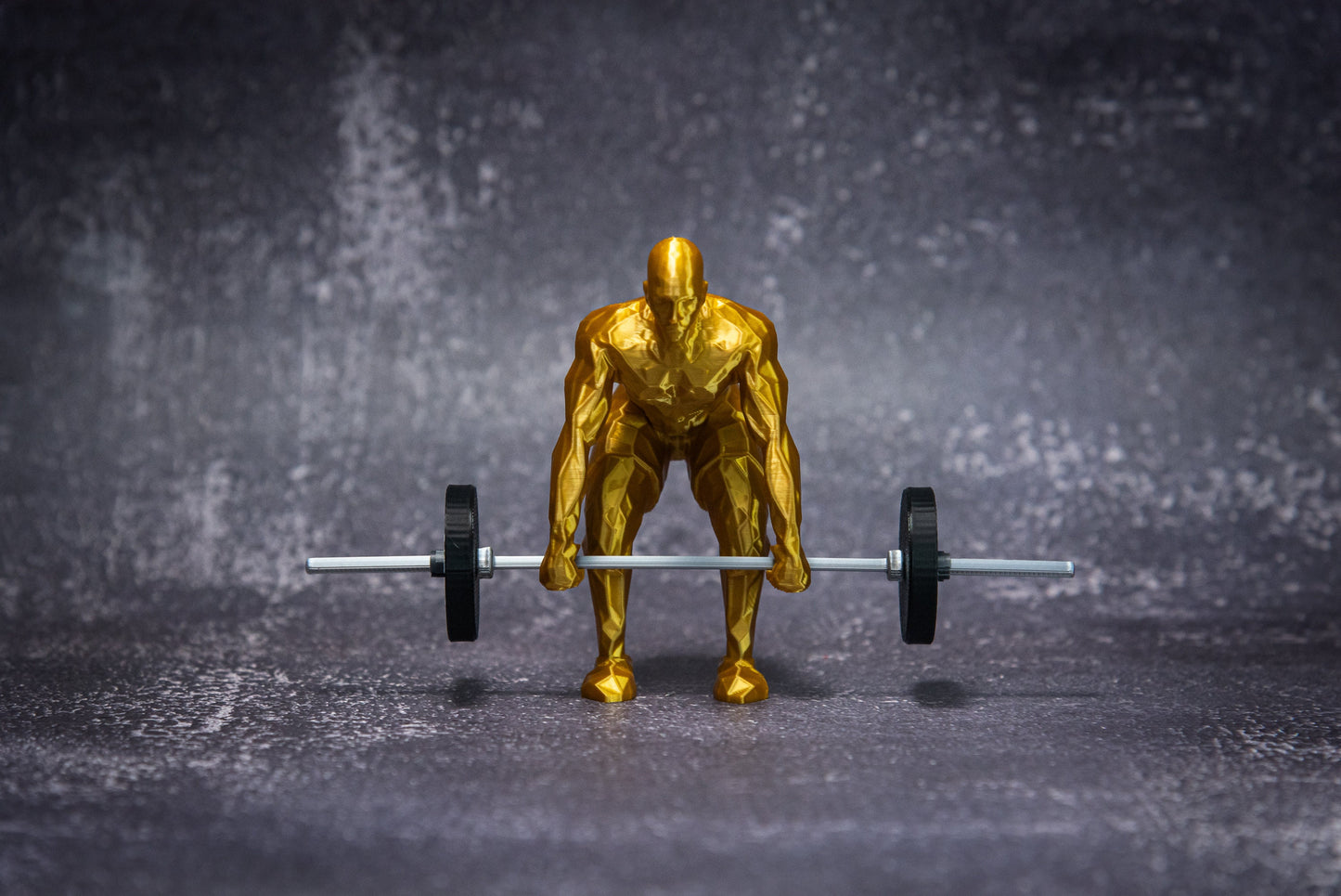 Deadlift Man, show off your lift, crossfit gift, Weightlifting, Powerlifting Statue and Barbell, Miniature Barbell weights for gym rats